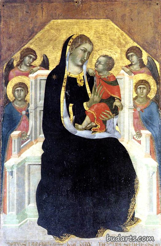 圣母子登基和四个天使