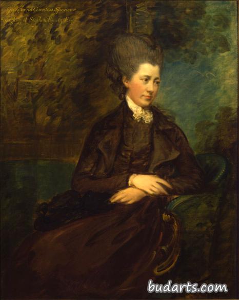 斯宾塞伯爵夫人乔治安娜·波因茨的肖像