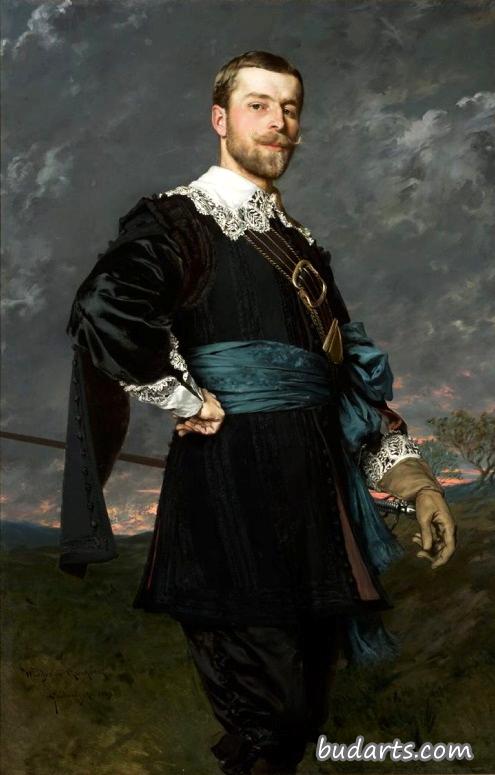 Portrait of Stanisław Czachórski in a masquerade outfit a la van Dyck