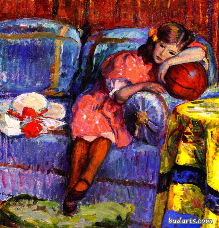 小女孩和红气球