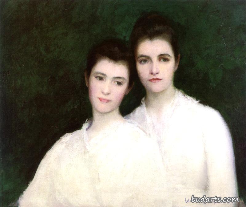 Emeline and Josephine Tarbell (The Artist's Wife and Daughter)