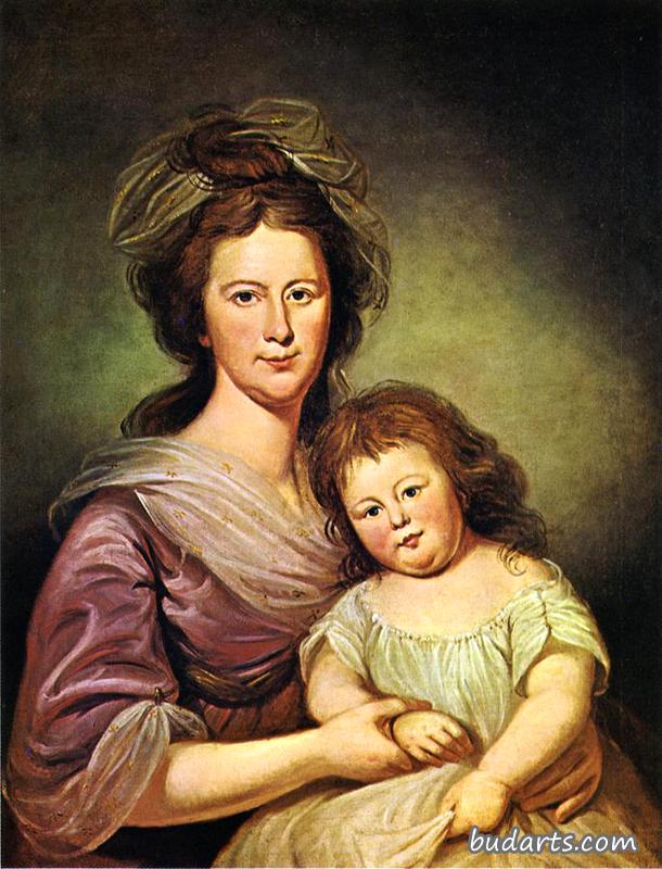 托马斯·莱珀太太和她的女儿海伦·汉密尔顿·莱珀