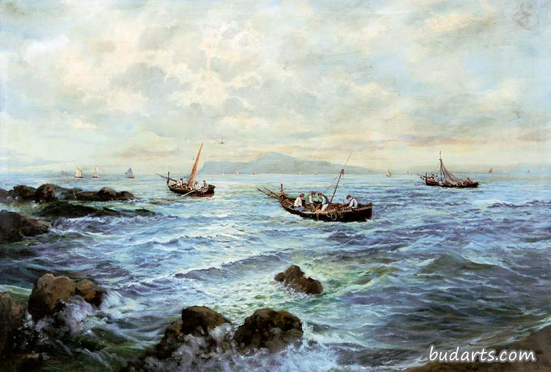 渔船海景