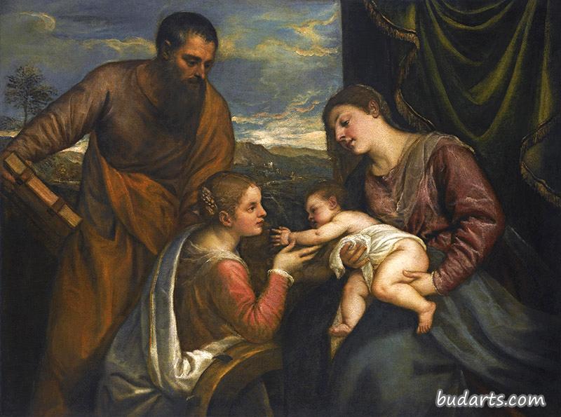 圣母子与圣徒路加和亚历山大的凯瑟琳