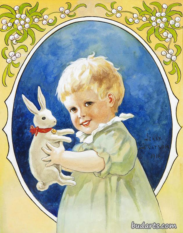 带兔子的孩子