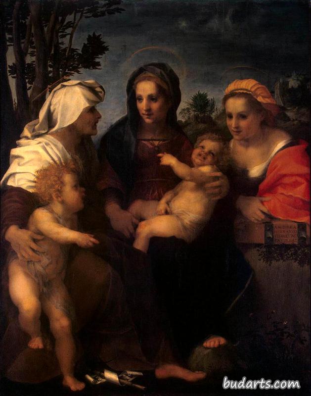 圣母子与圣徒凯瑟琳、伊丽莎白和施洗约翰