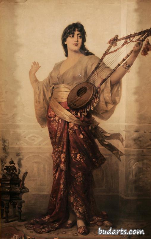 带乐器的后宫姑娘