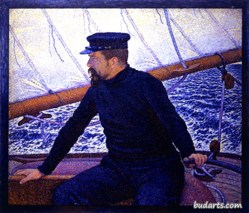 Paul Signac (at the helm of the Olympia)