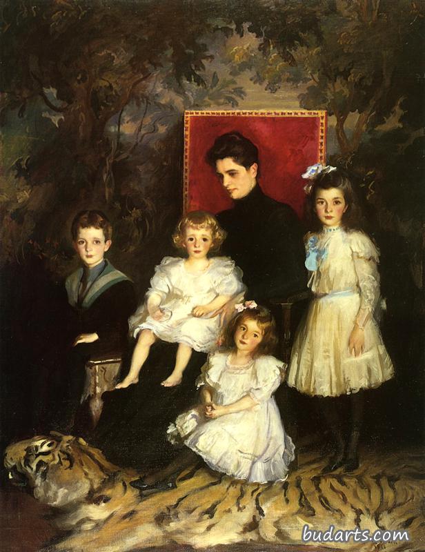 霍雷肖·纳尔逊·斯莱特夫人和她的孩子们