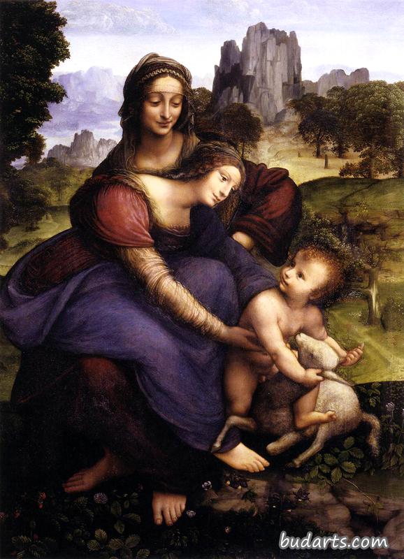 圣安妮与圣母和抱着羔羊的孩子