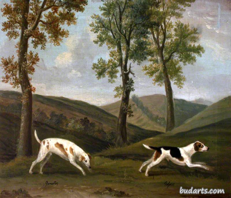 Gamertes and Josser, a Pair of Hounds