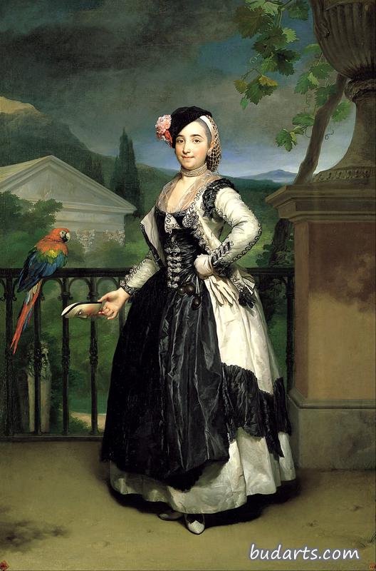 Portrait of Isabel Parrena Arce, Ruiz de Alarcon y Valdes, Marquesa de Llano