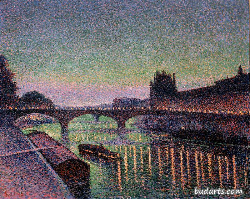 卢浮宫和卡鲁塞尔桥：夜间效应