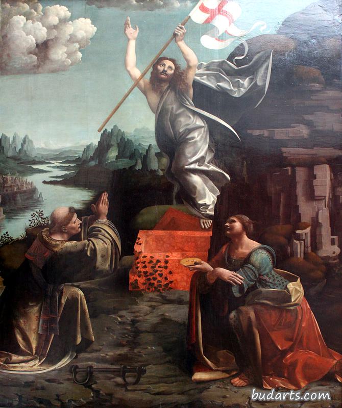 基督与诺布拉克和卢西亚的圣伦纳德一起复活