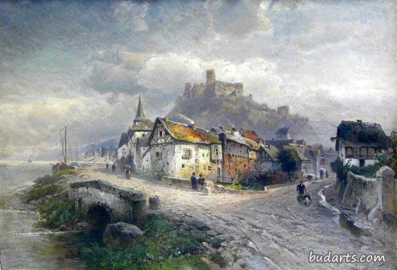 从莱茵河上的城堡俯瞰