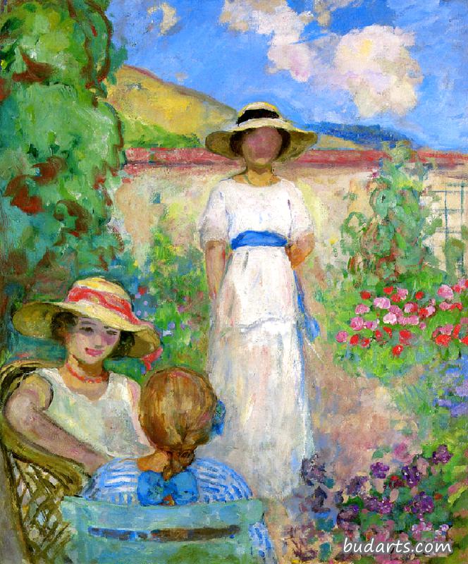Les Andelys, Three Girls in a Garden