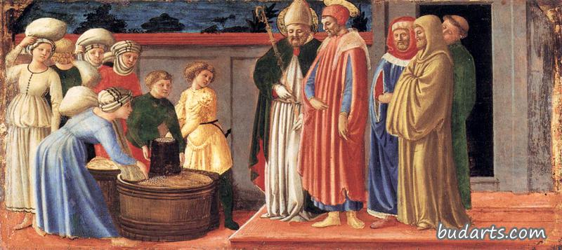 Sts Justus and Clement Multiplying the Grain of Volterra