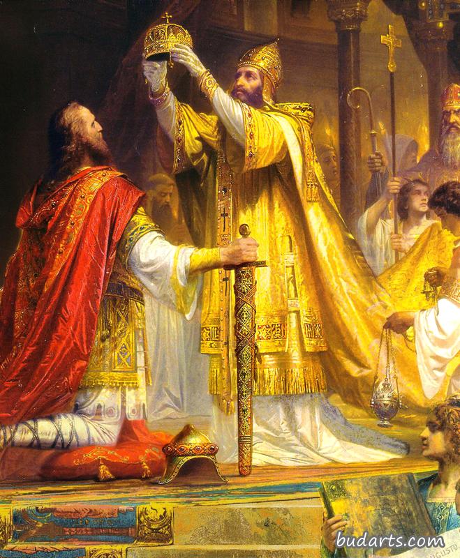 查理曼大帝800年加冕礼（细节）