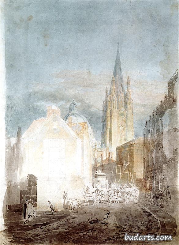 圣玛丽教堂和奥里尔街的拉德克利夫照像机