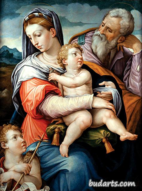圣洁的家庭与婴儿，施洗圣约翰