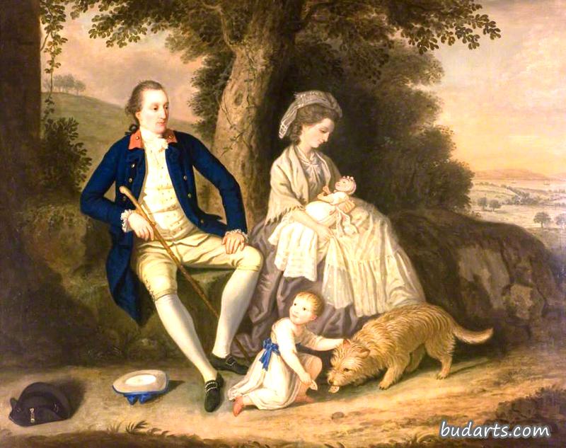 Charles Watson, Esq., and His Wife, Lady Mary, with Their Two Children, James and Anne in a Landscape