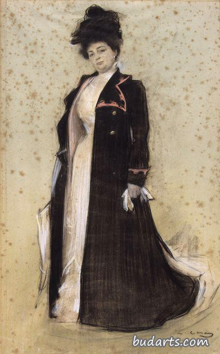 Portrait of María Luisa Caze Mir, Joaquim Cabot's Wife