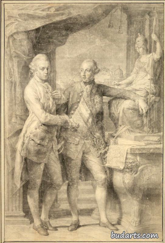 约瑟夫二世与托斯卡纳大公利奥波多的画像