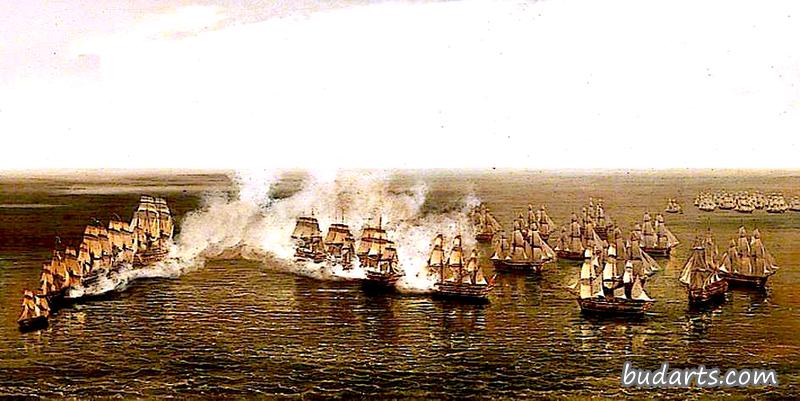 1804年2月15日，马六甲海峡外的准将舞蹈和莱诺瓦伯爵的行动
