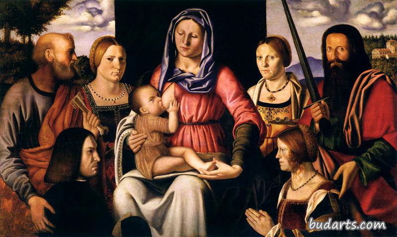 圣母与圣徒和捐赠者的孩子