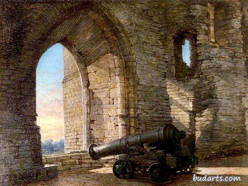 诺丁汉郡纽瓦克城堡，配有塞巴斯托波尔大炮