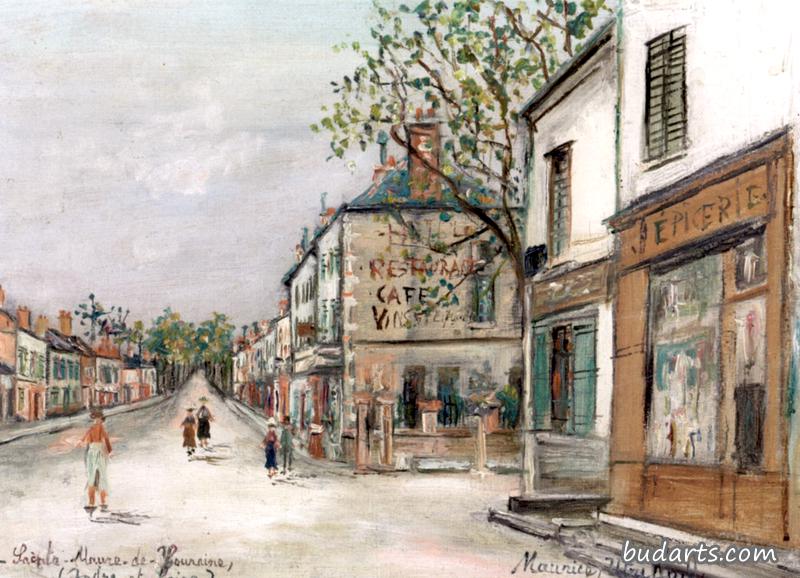 Grande rue Nationale in Saint-Maure-de-Touraine (Indre-et-Loire)