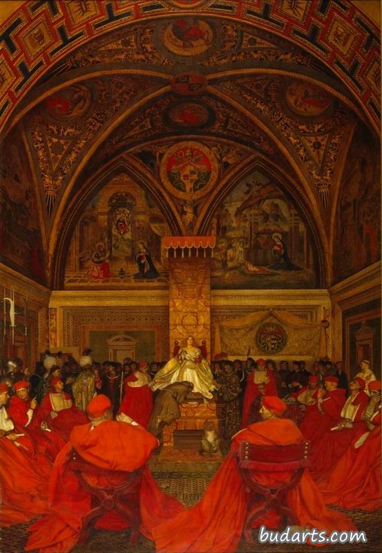 在教皇亚历山大六世缺席的情况下，卢克雷蒂亚·博尔贾在梵蒂冈掌权