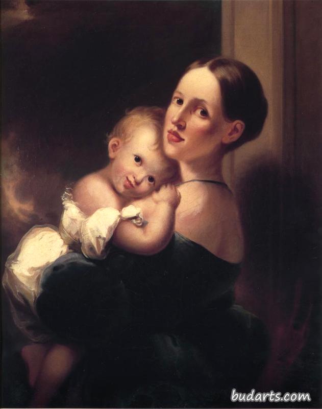詹姆斯·迈尔斯·布什夫人和她的女儿南妮