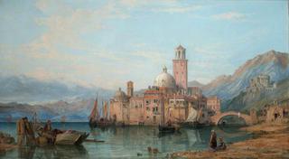 An Italian Lake Scene