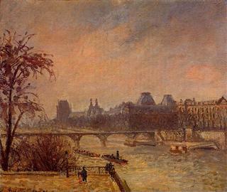 塞纳河和卢浮宫，巴黎