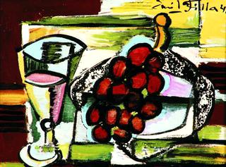 Still Life with a Cup and Grapes