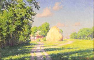 Cottage with haystack