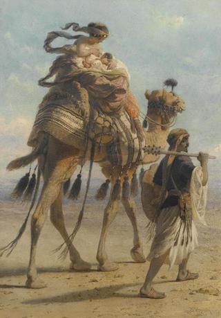 A Bedouin Family Crossing the Desert