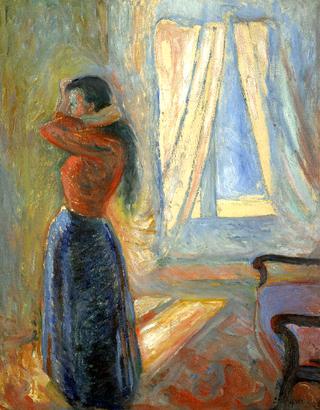 Woman looking in the Mirror