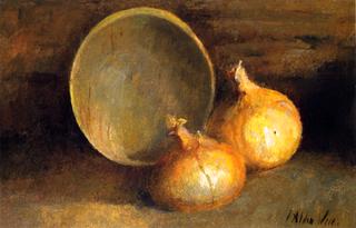 Still LIfe with Onions and Bowl