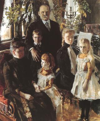 Portrait of Antti Ahlström and Family