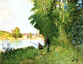 Two Fishermen in a Landscape