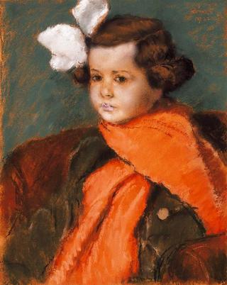 Little Girl with Red Scarf