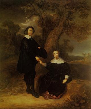 德克·格拉斯温克尔和他的妻子格特鲁伊特·房龙的肖像