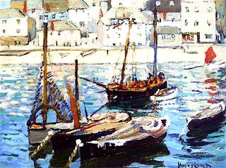 Boats Moored in Harbor, St. Ives