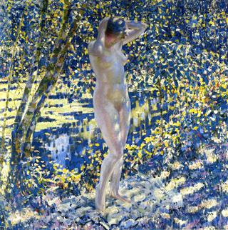 Nude Standing in a Landscape