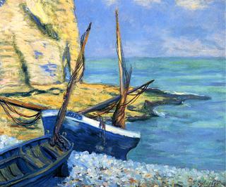 Boats at Etretat