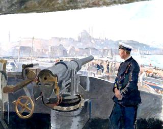 The Guns of HMS 'Caesar': Off Constantinople, Looking towards the Golden Horn