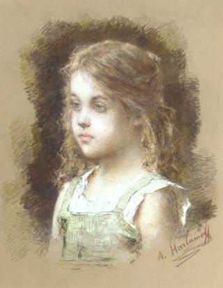 Young Girl In A Green Tunic