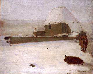 The Barn in Snow